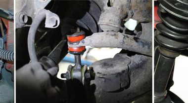 Как изношенные втулки переднего стабилизатора выдают себя на кочках?